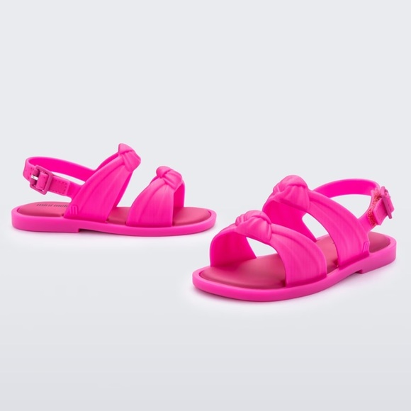 Mini Melissa Pink Velvet Sandal - Picture 3 of 4